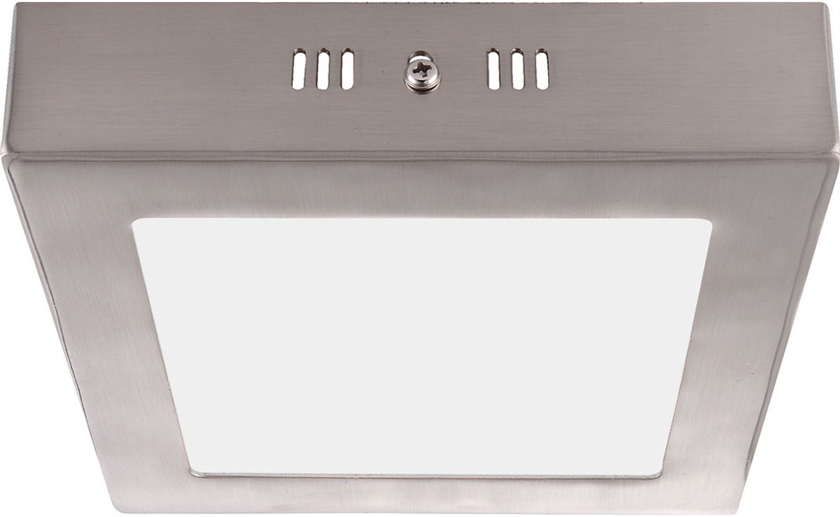 Globo Lighting Design LED plafondlamp voor woonkamer en slaapkamer, zilver gesatineerd en glas, Globo 49217