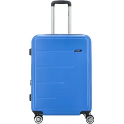 Gabol Future Plus 4 Rollen Trolley 66 cm mit Dehnfalte, Koffer, Blau