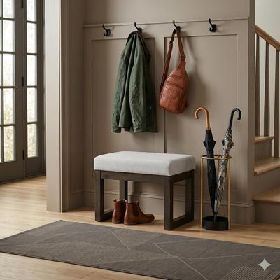 WYNDENHALL Madison 26 inch Wide Contemporary Rectangle Ottoman Bench