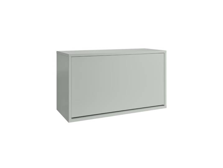 Boîte de rangement en bois coloris bleu