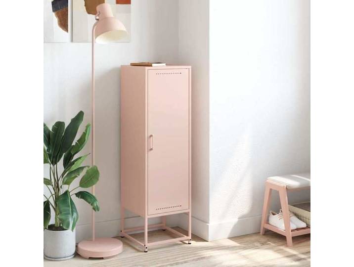 Enfilade de rangement Rose - Buffet haut style minimaliste - rose - 36x39x123cm acier 969 143726811