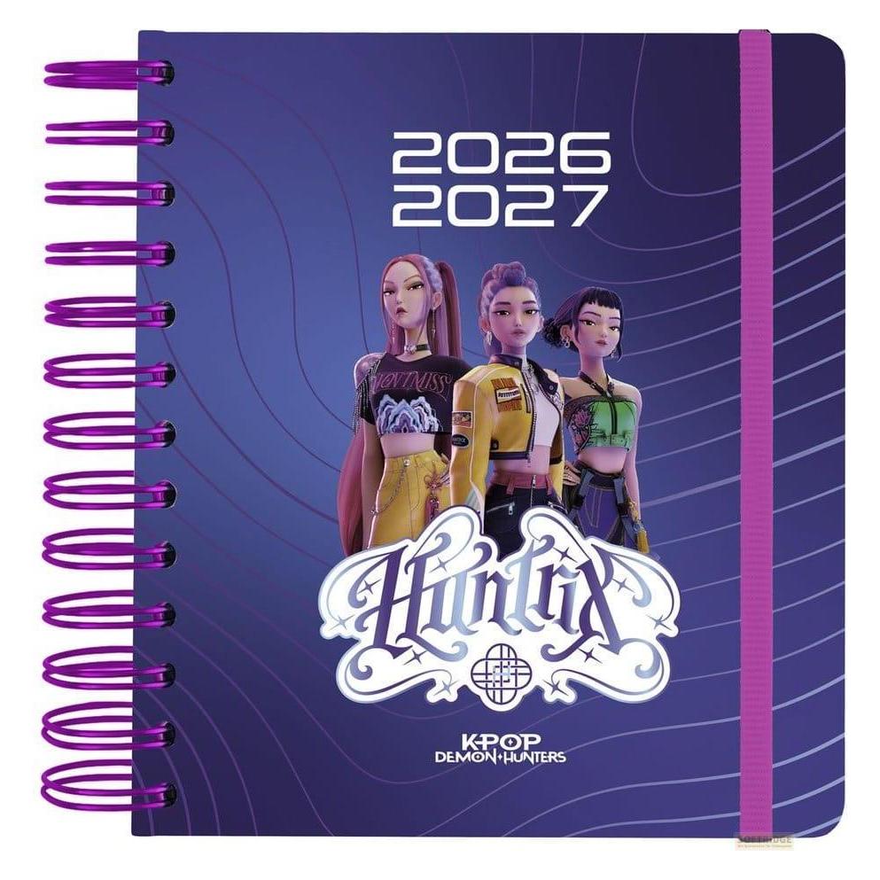 Grupo Erik KPop Demon Hunters journal à spirale Agenda journalier 2026/2027 A5 (A5, 1 Tag / 1 Seite) (ASVA542660312)