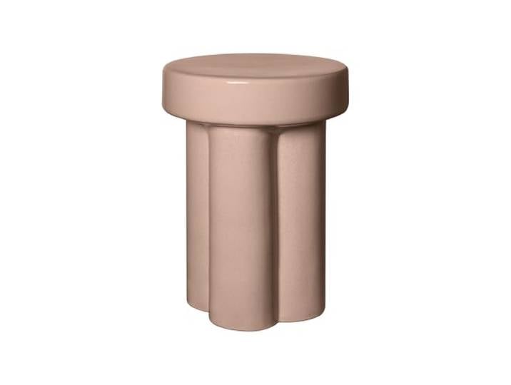 blomus Keramik Beistelltisch -TORU- Farbe Fungi Form Rund Ø 33 x 44H cm Hocker aus glasierter Keramik