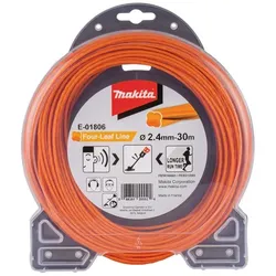 Makita Mähfaden Four-Leaf 2,4mm 30m orange für Akku-Sensen und -Trimmer E-01806