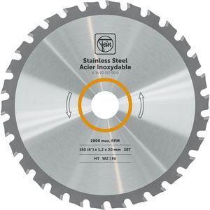 Fein Kreissägeblatt 63502307000, 150 x 20 mm, 30 Zähne, für Edelstahl