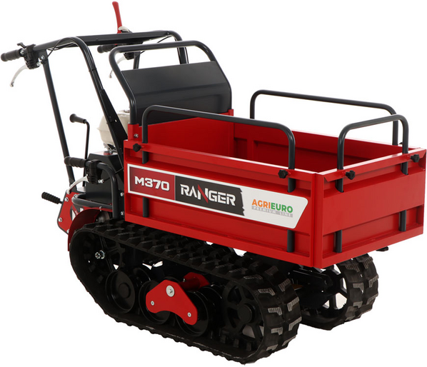 AgriEuro Premium Brouette motorisée à chenilles extensible Ranger M370 - Moteur Honda GX160