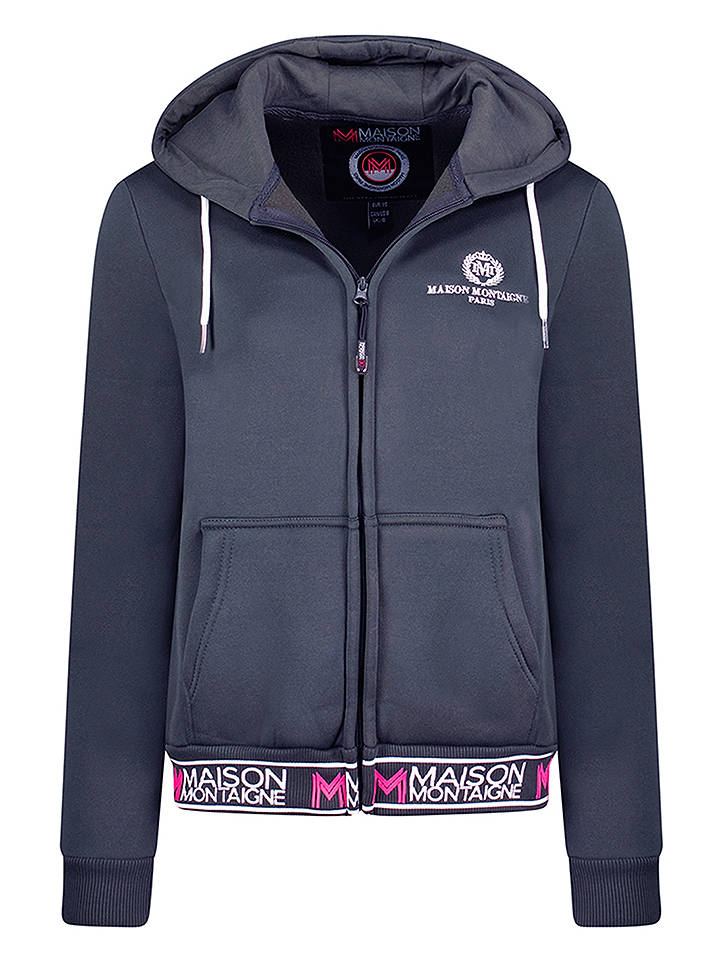 Maison Montaigne Sweatjacke "Gertrumai" in Dunkelblau - L