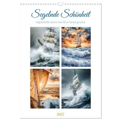 Segelnde Schönheit (Wandkalender 2027 DIN A3 hoch), CALVENDO Monatskalender