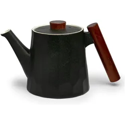 TeaLogic Porzellan Teekanne mit Holzgriff - 1200 ml