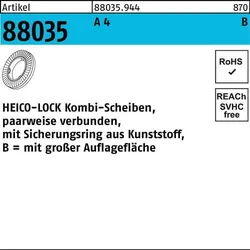 Kombischeibe R 88035 HKB-10S A 4 200 Stück HEICO