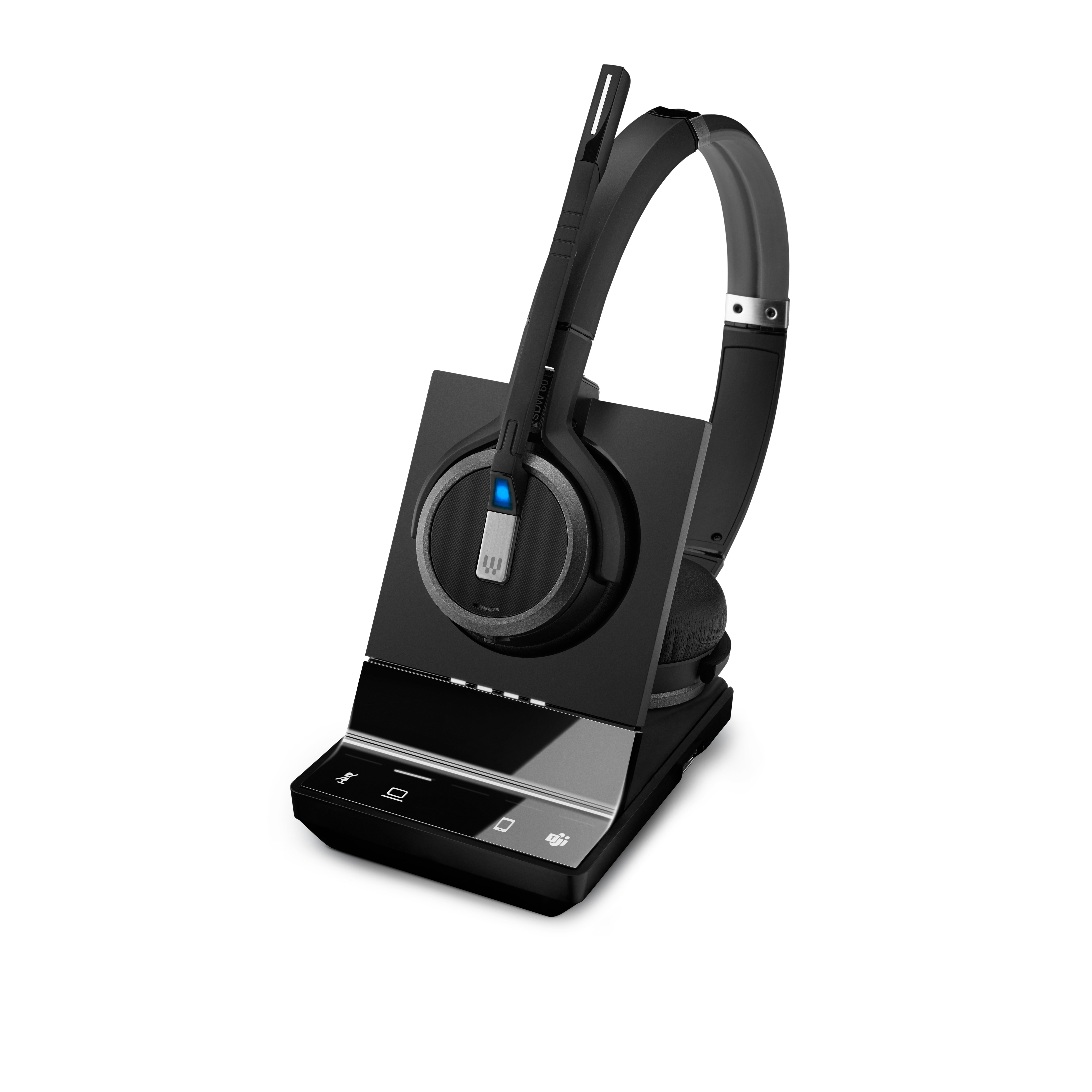EPOS IMPACT SDW 5063T Stereo-DECT-Headset - MS-Teams-Version, EPOS ActiveGard, Single-Konnektivität, Noice Cancelling, Multi-Connect, inkl. Basisstation