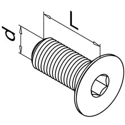 Q-Railing, Schrauben, Innensechskantschrauben mit Senkkopf DIN 7991
