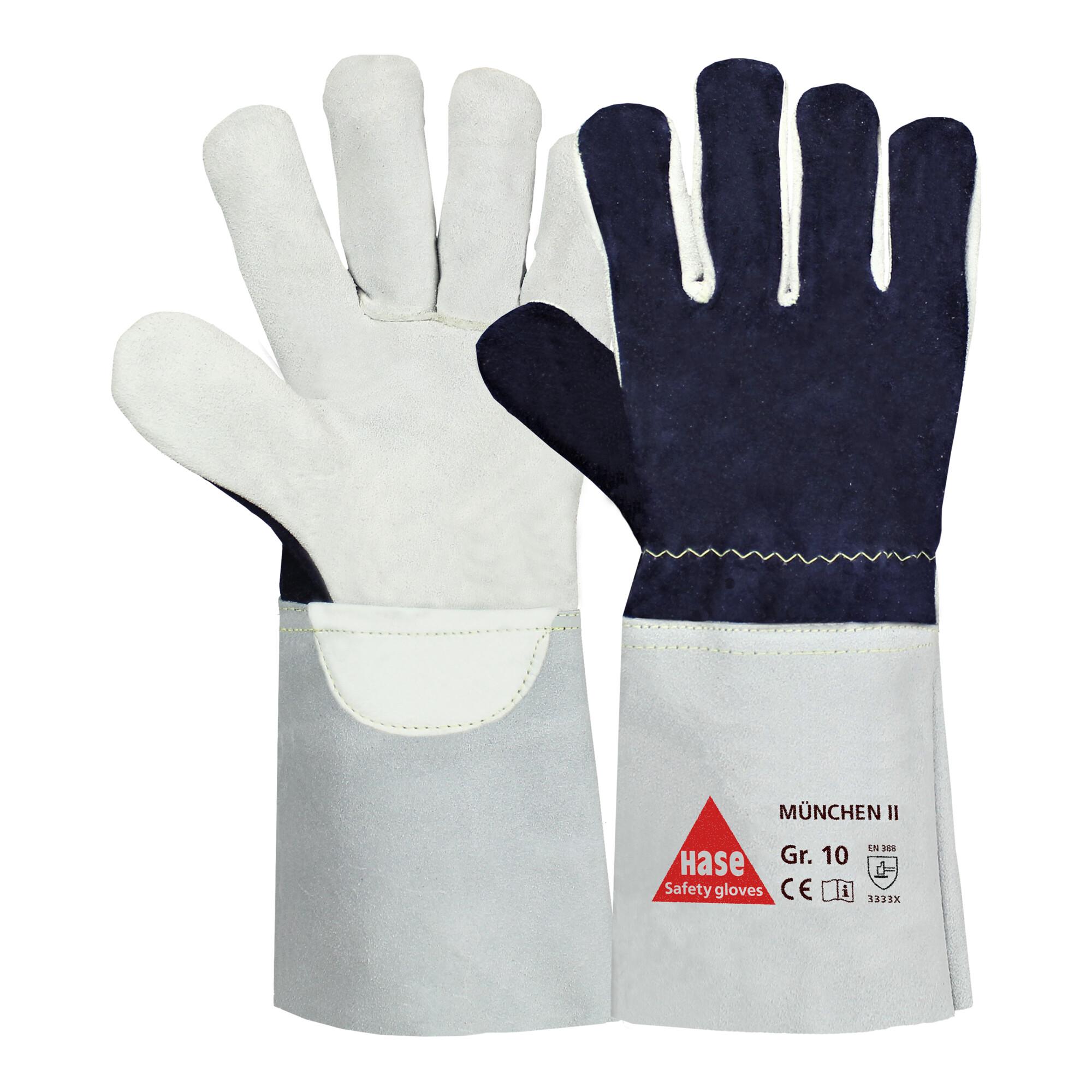 Hase Schnittschutzhandschuhe München II Größe 10, Narbenleder (850201-10)