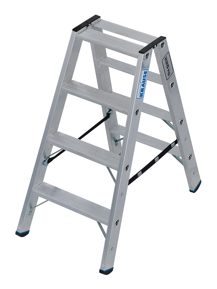 KRAUSE STABILO Stufen-DoppelLeiter / 2x4 Stufen / Schwerlastleiter / gemäß TRBS 2121-2 - Art-Nr: 135117