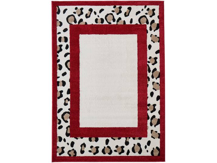 Tapis léopard rouge 120x160 cm