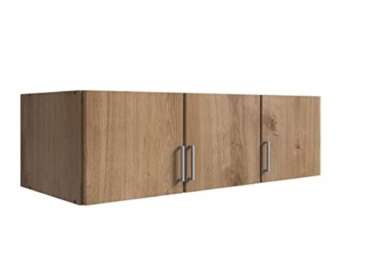 möbelando Schrankaufsatz >Click< (B/H/T: 135x40x58 cm) in Plankeneiche-Nachbildung