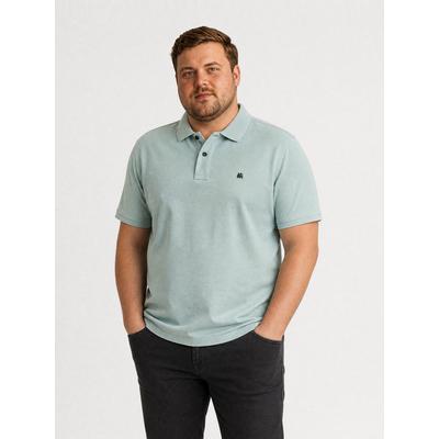 Poloshirt LERROS "Poloshirt in großen Größen aus Cool-&-Dry-Gewebe", Herren, Gr. 4XL, grün (misty blau), 60% Baumwolle, 40% Polyester, ohne Ausschnitt, Shirts