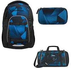 Coocazoo Mate Electric Ice Schulrucksack Set 3tlg