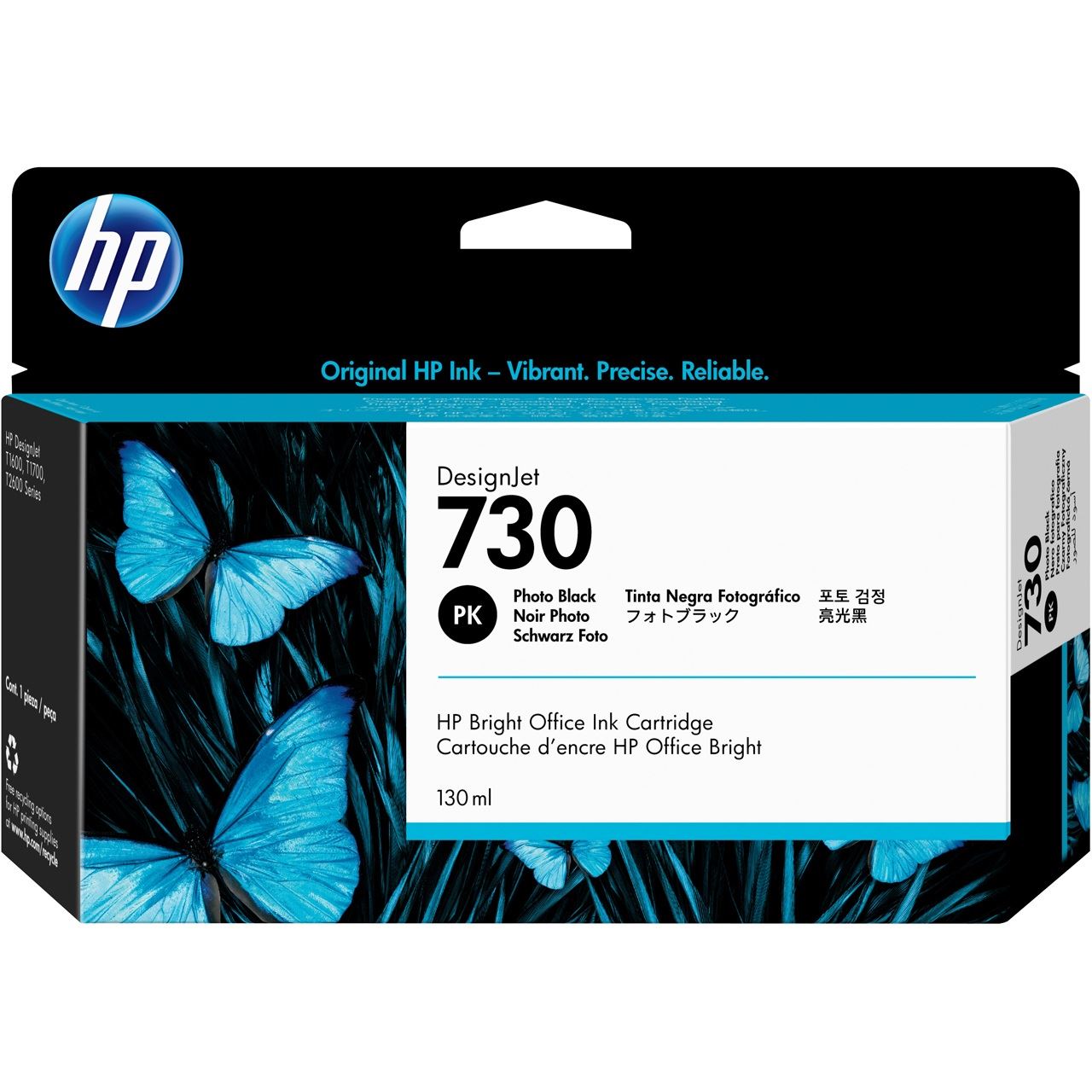 HP Tinte P2V67A / 730 Foto Schwarz