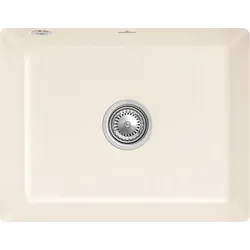 Villeroy und Boch Unterbauspüle 331002FU mit Ablaufgarnitur und Excenterbetätigung, Ivory