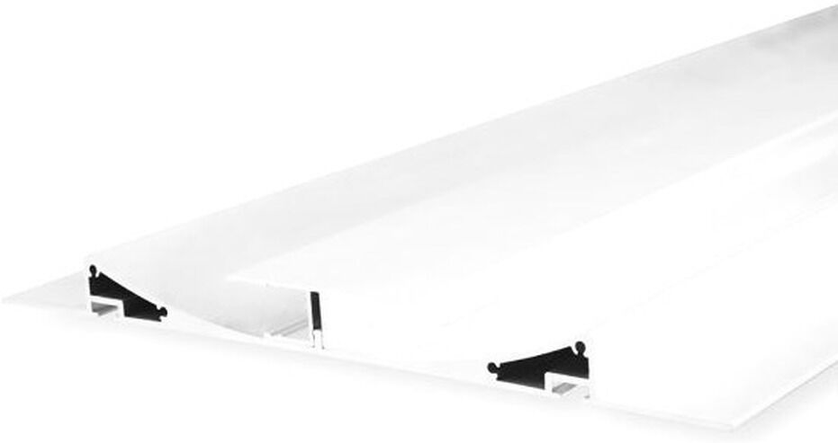 Isoled Led Trockenbau-Leuchtenprofil Double Curve, Weiß Ral 9010 200cm