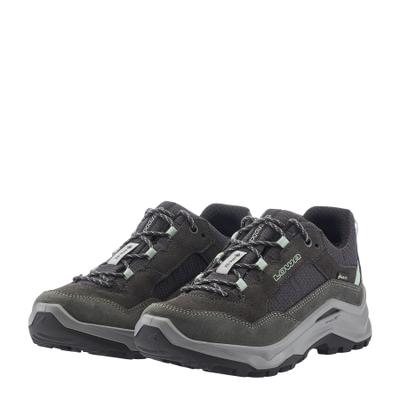 Wanderschuh LOWA "VENTIERRA GORE-TEX LO WS", Damen, Gr. 41,5, grau (grau, rauchgrün), Textil, Veloursleder, Schuhe Wanderschuh, wasserdicht, winddicht,atmungsaktiv dank GORE-TEX Membrane