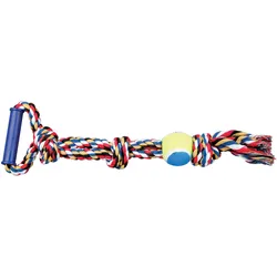 3x Trixie Zahnknoten mit Tennisball 50cm, Hundespielzeug