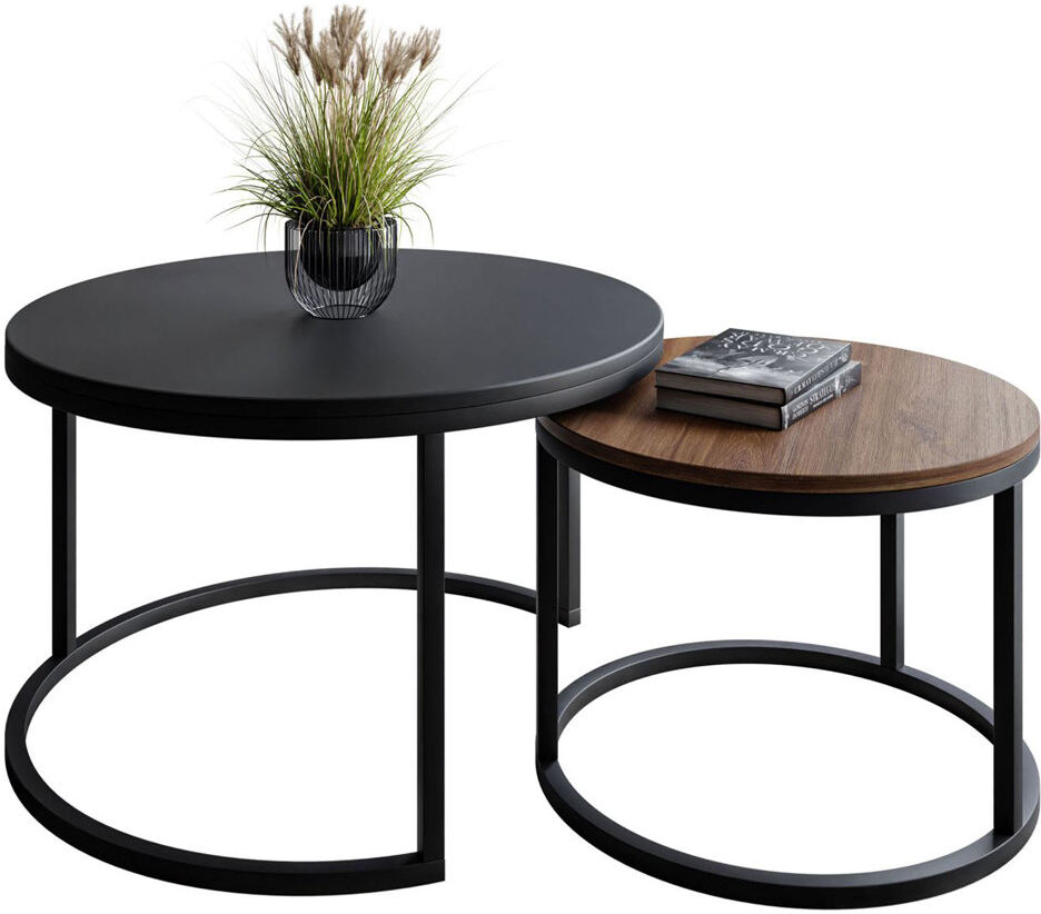 Borough Wharf Shivendra Coffee Table Black / Stirling oak