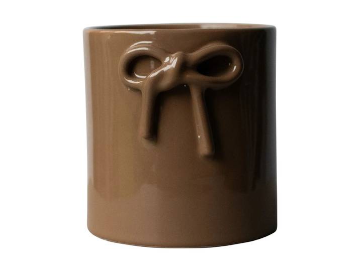 DBKD Pot Bow Ø14 cm Shiny nougat