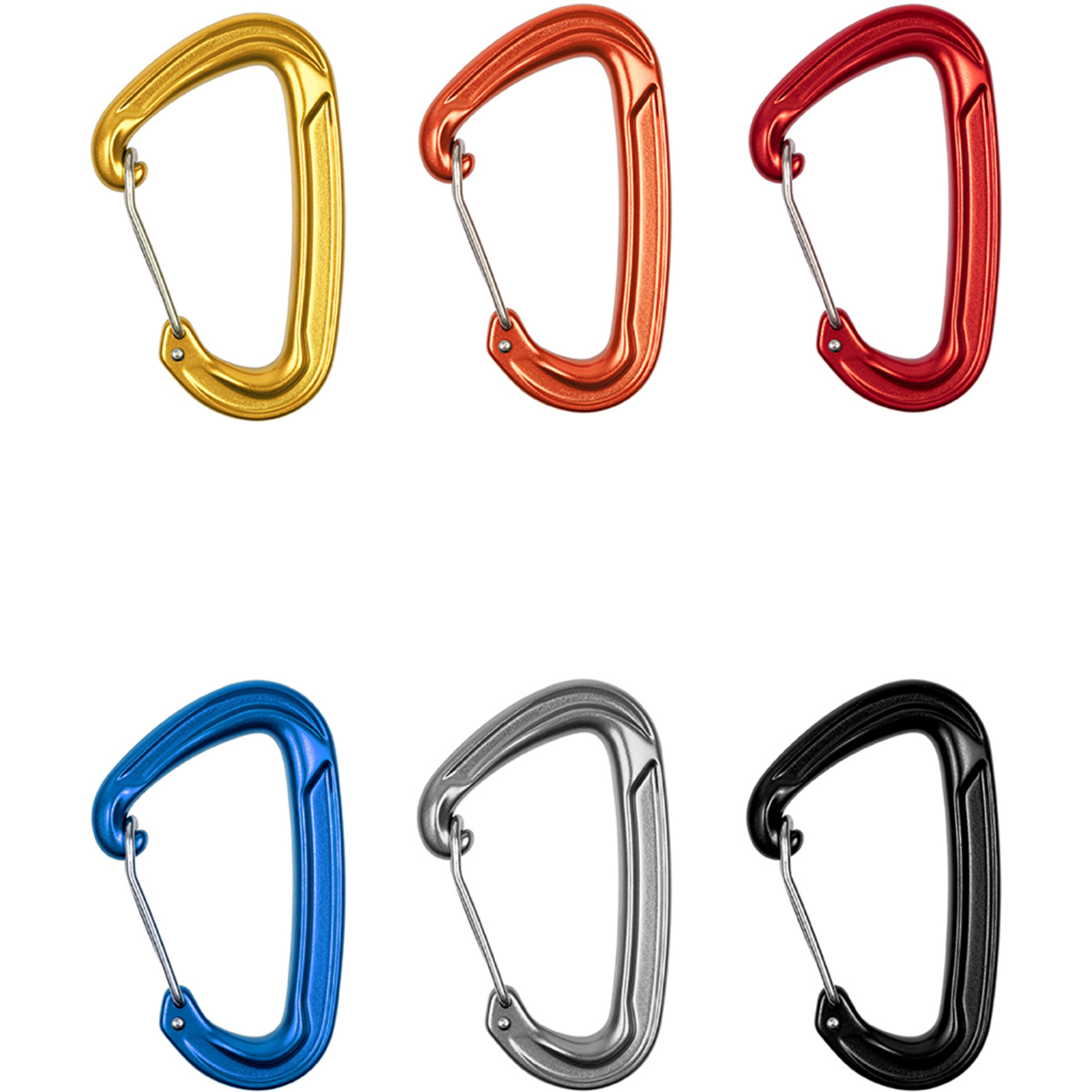 LACD Wire Evo Karabiner 6er Pack Karabiner mehrfarbig Alpinklettern