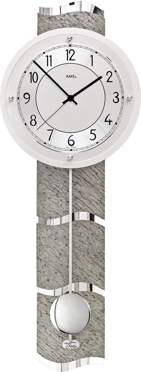AMS 5216 Moderne Analoge Wandklok met RC Quartz Slingeruurwerk