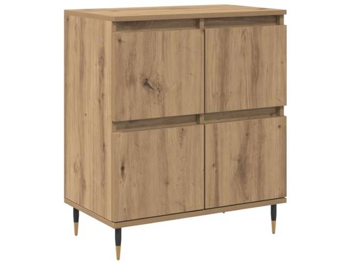 KGFHERENB Sideboard Anrichte 4 Türen Artisan-Eiche 60 x 35 x 70 cm Kompakter Kommodenschrank für Flur und Schlafzimmer: Bietet strukturierten Platz für Dekoration, Geschirr und Dokumente.