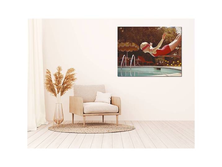 Bild Balancing on diving board Metal: Aku-Dibond Multicolor 90 x 70cm
