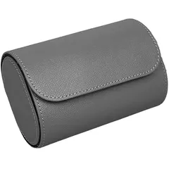 BLCK 204-grey Uhrenrolle Aufbewahrung für 2 Uhren Leder Grau