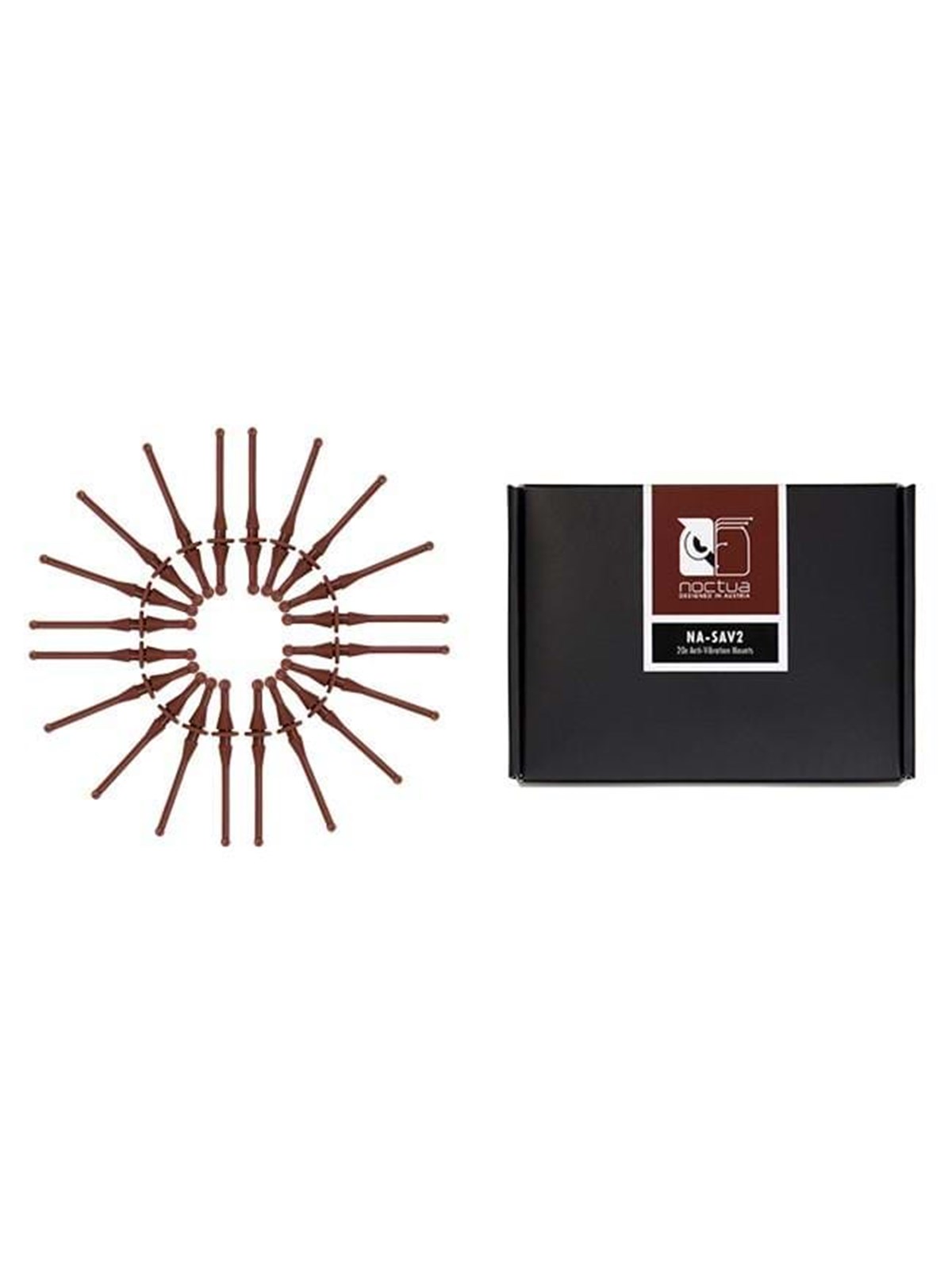 Noctua Schraubenset für systemblæser - Schallabsorbierende Schrauben - Braun