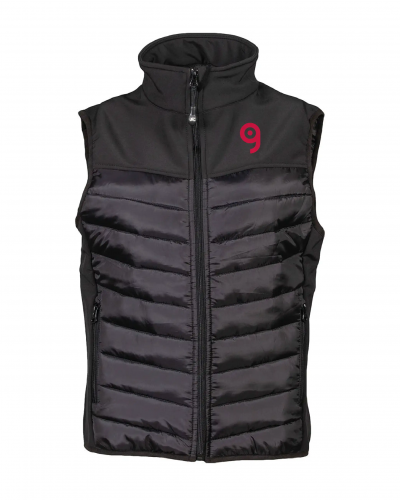 Gilet da donna Oslo nero imbottito softshell e pile Personalizzate o neutre JRC