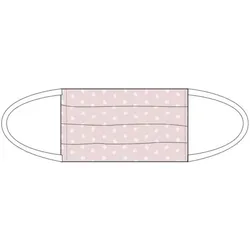 Mund- und Nasenmaske - Damen rosé & weisse Punkte