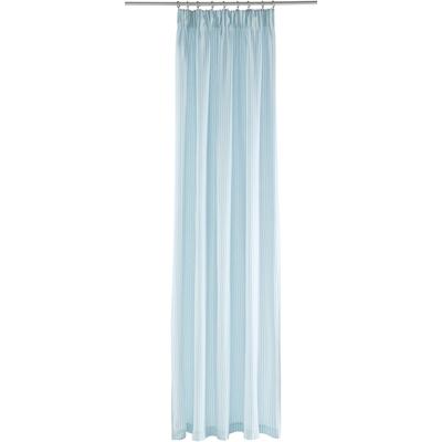 Gardine S.OLIVER "Jorun", blau, B:130cm H:245cm, Baumwolle, Gardinen, Gardine, 100 % Baumwolle, Pflegleicht, modern, Streifen, verschiedene Größen