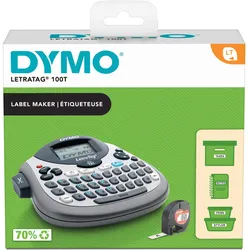 Dymo LetraTag LT-100T Tischgerät AZERTY-Tastatur, Beschriftungsgerät, Silber