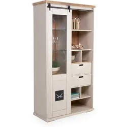 Vitrine SANSIBAR HALMSTAD (BHT 106x200x45 cm) - braun - BHT 106x200x45 cm