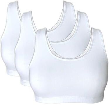 Plus Size Women's Bestform Tank Style Sports Bra 3-Pack - 5009012PP by Bestform in White White White (Size 34)