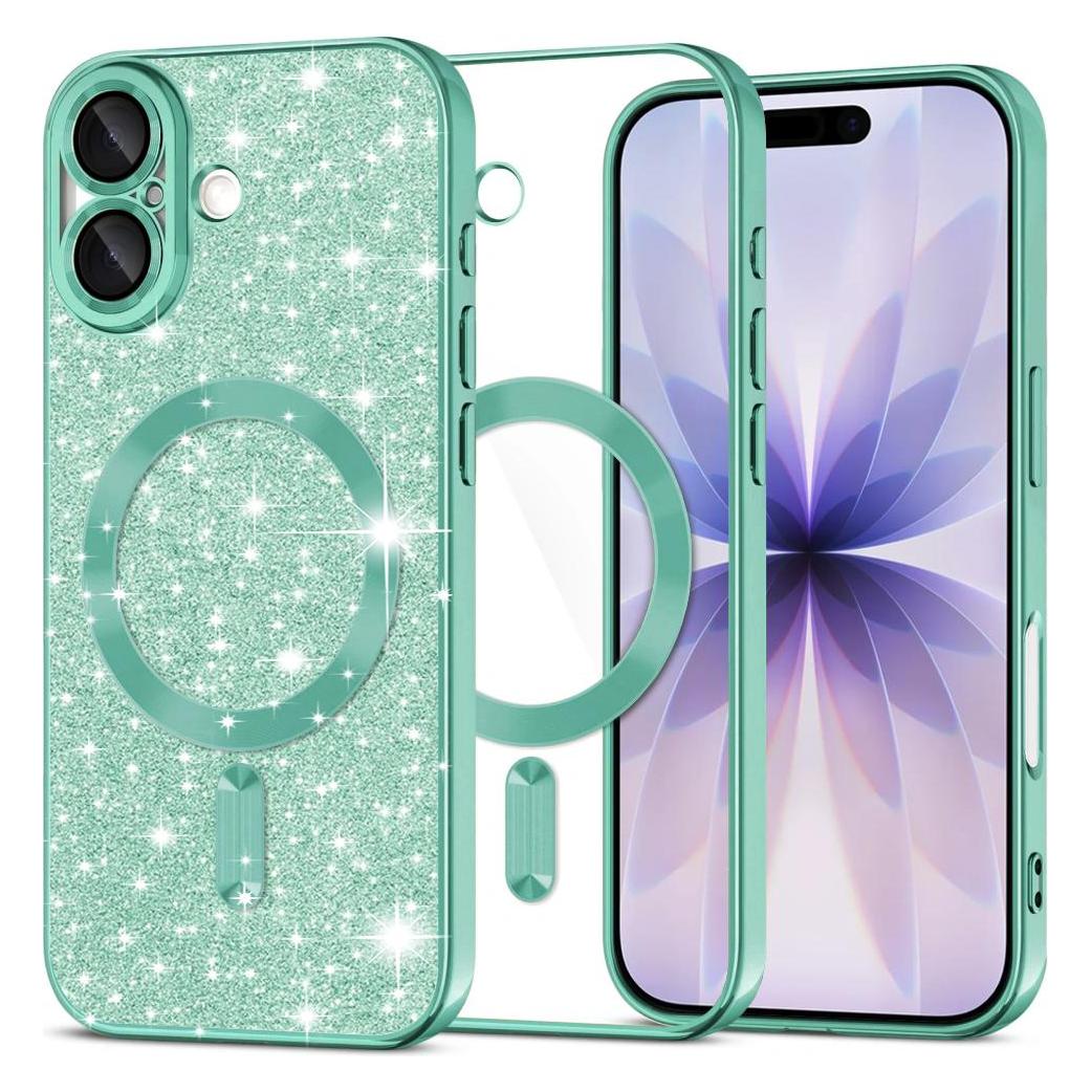 Techsuit - Luxury Glitter MagSafe - iPhone 17 - Light Green (Apple iPhone 17) (58346174)