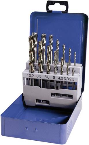 Eventus by Exact 10367 Maschinengewindebohrer-Set 14teilig metrisch M3, M4, M5, M6, M8, M10, M12 Rechtsschneidend DIN 371, DIN