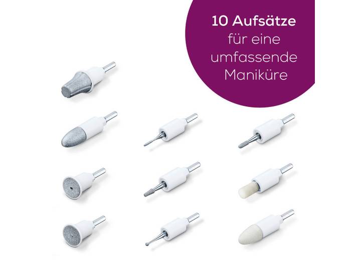 Beurer Maniküreset, 10-teilig, 3x7.6x11.6 cm, Freizeit & Co, Wellness & Gesundheit, Körperpflege