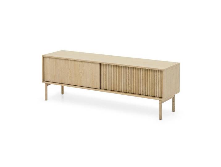 Selsey TV-Schrank Tavo TV-Lowboard 187 cm – Cremona-Eiche, 20 cm hoch, grifflos
