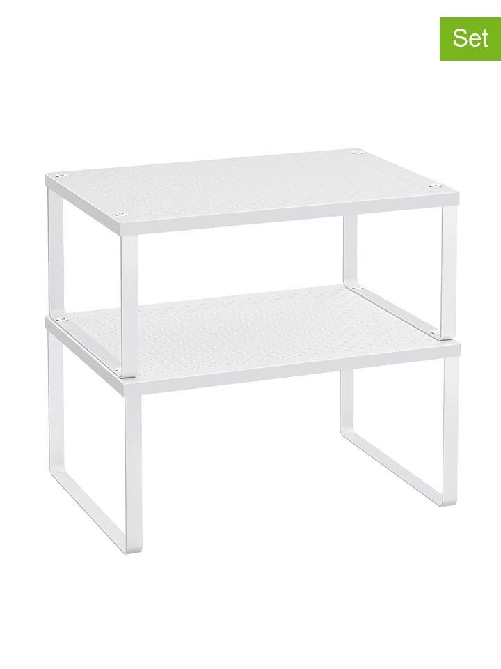 SONGMICS 2er-Set: Gewürzregale in Weiß - onesize