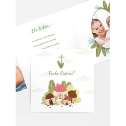Osterkarten selbst gestalten mit Spruch und Fotos im Onlinedesigner bei Meine-Kartenmanufaktur.de