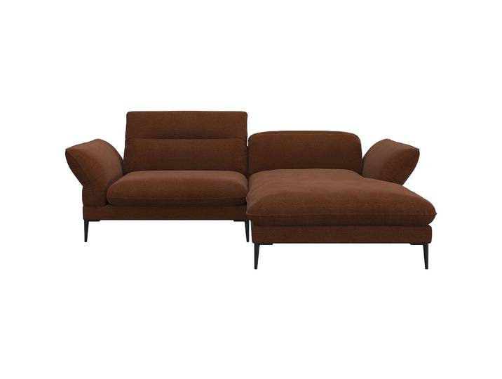 Komfortables Ecksofa Tiara Stoff rost B 241 cm T 88 cm - Ecksofa