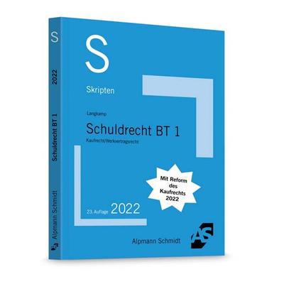 Skript Schuldrecht BT 1, Taschenbuch von Tobias Langkamp, Alpmann und Schmidt