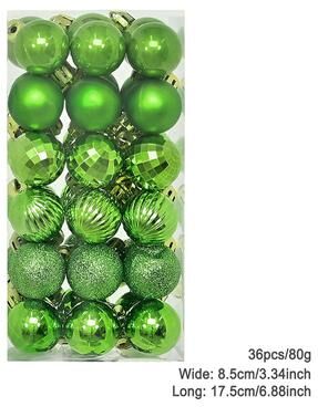 Modern Mode Marketplace Plating Glossy Decorative Christmas Balls Set Box, Balls Christmas Tree Pendant, Holiday New Year Party Decor 6